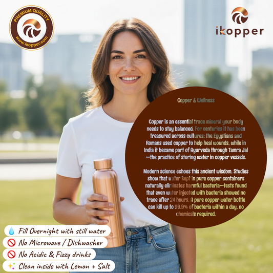 Copper Water Bottle 32Oz