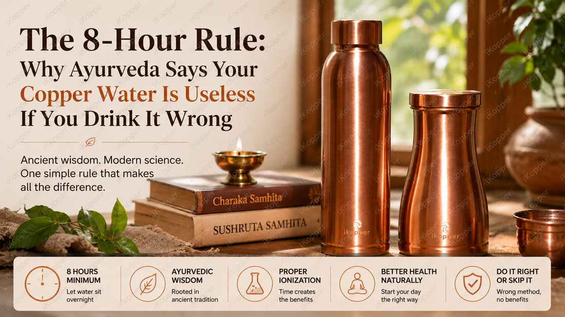 Copper water bottle iKopper overnight storage Tamra Jal method