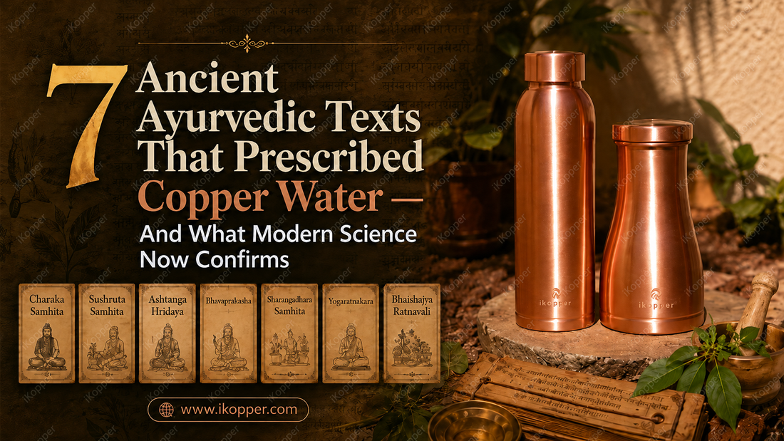 Ancient Ayurvedic texts Charaka Samhita copper water science iKopper