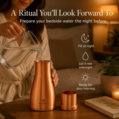 iKopper Bedroom Jar - Pure Copper Carafe 32Oz